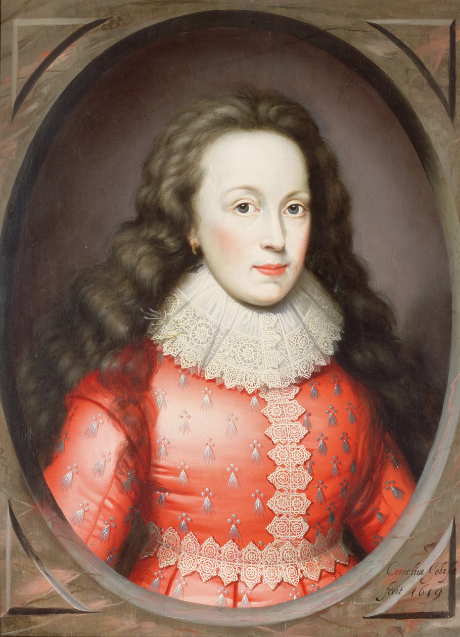 Portrett av en dame kalt Alathea, grevinne av Arundel, 1619 av Cornelius Janssen van Ceulen