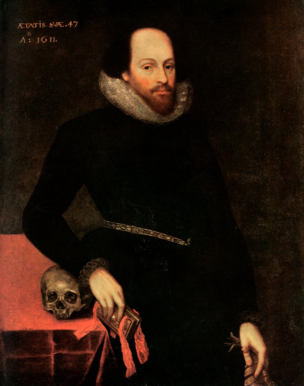 Ashbourne-portrettet av Shakespeare, 1500-tallet. av Cornelius Ketel