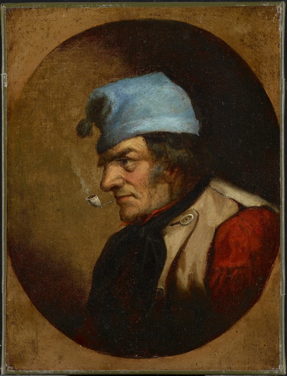 Beboer med blå tuque og rør, ca. 1855 (olje på lerret) av Cornelius Krieghoff
