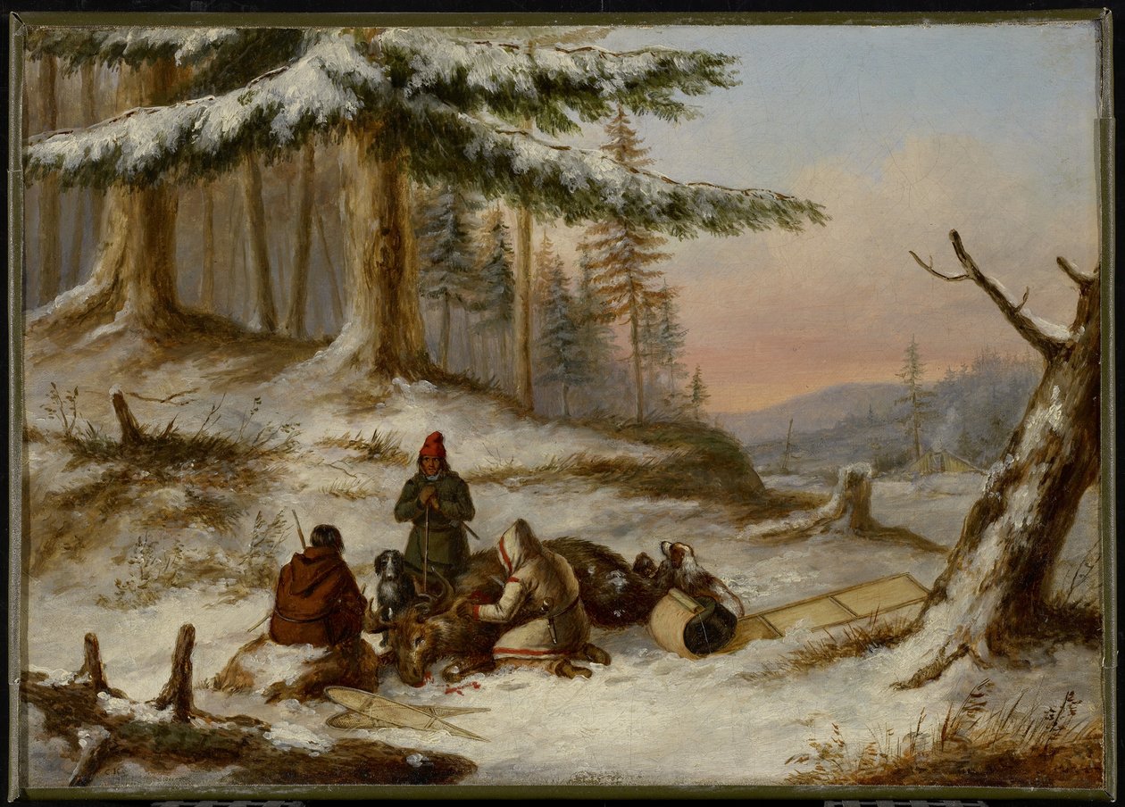 Moose Hunters, ca. 1859 (olje på lerret) av Cornelius Krieghoff