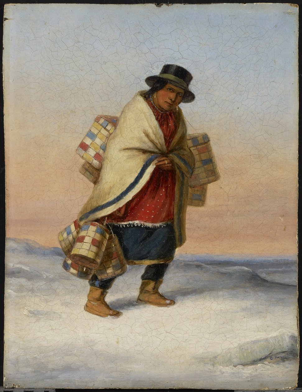 Kurvselgeren, ca. 1850 av Cornelius Krieghoff