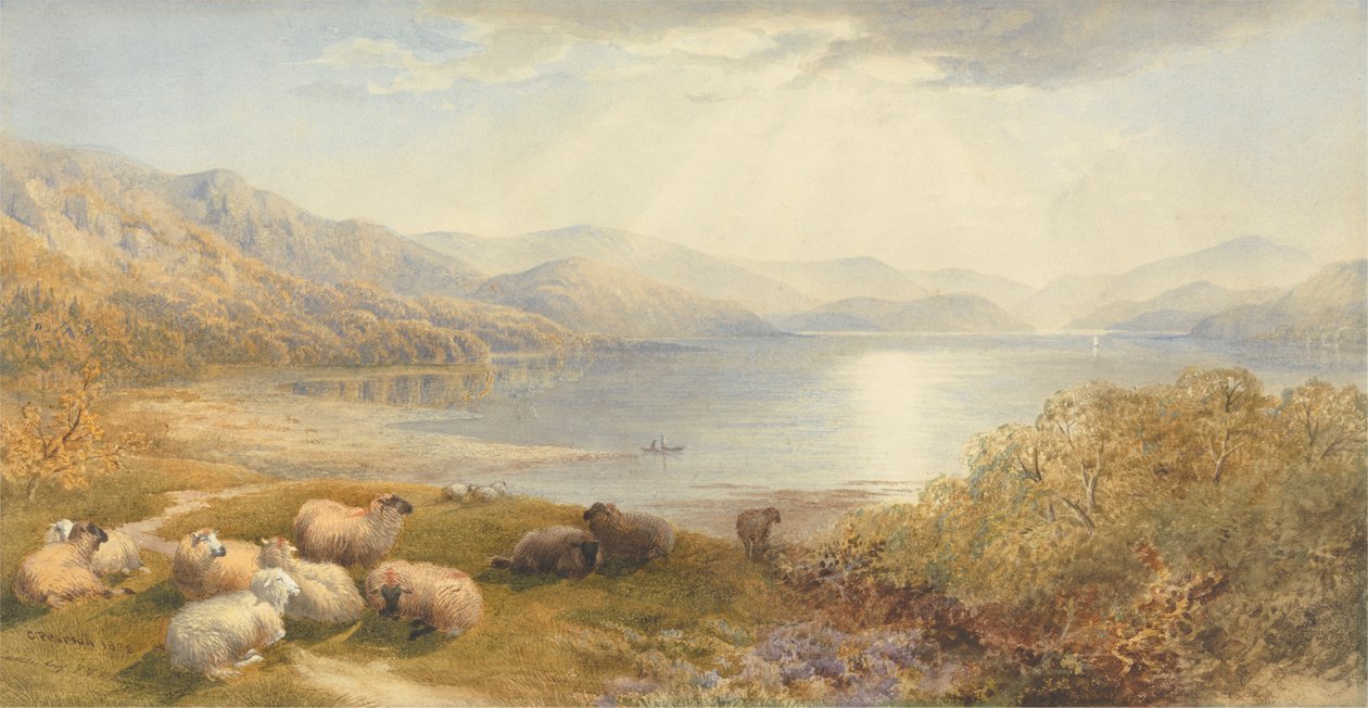 Scene på Mawddlach, nær Barmouth av Cornelius Pearson