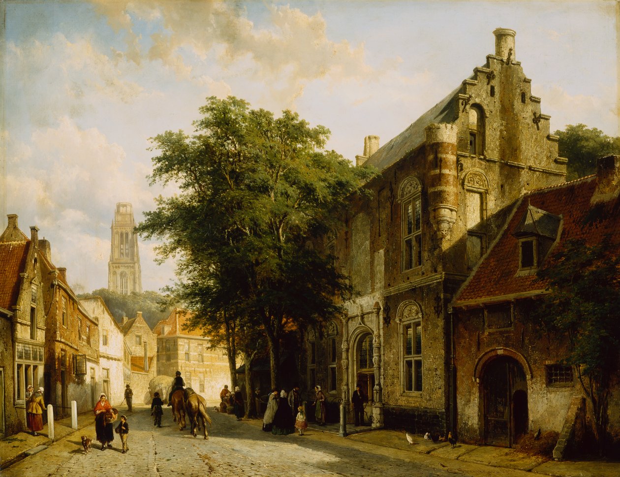 Huset til admiral Martin van Rossum i Zaltbommel av Cornelius Springer