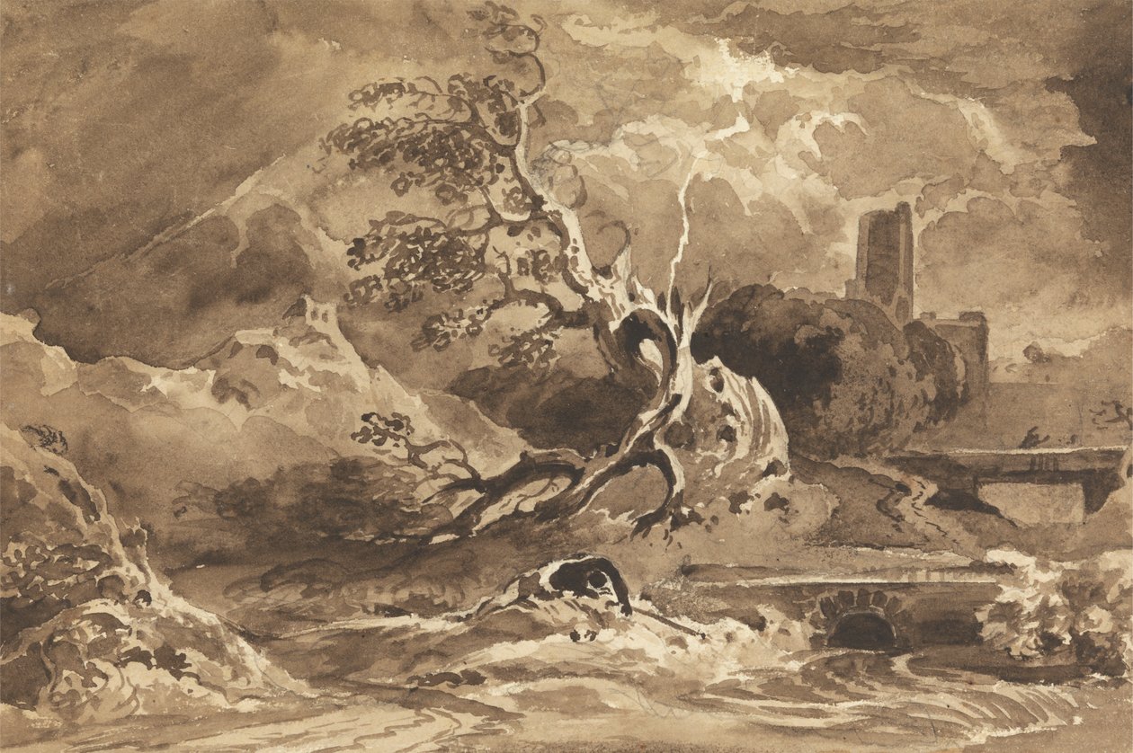 Et tre truffet av lynet av Cornelius Varley