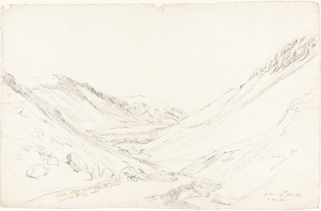 Tally Llyn fra Llyn Trigrain av Cornelius Varley