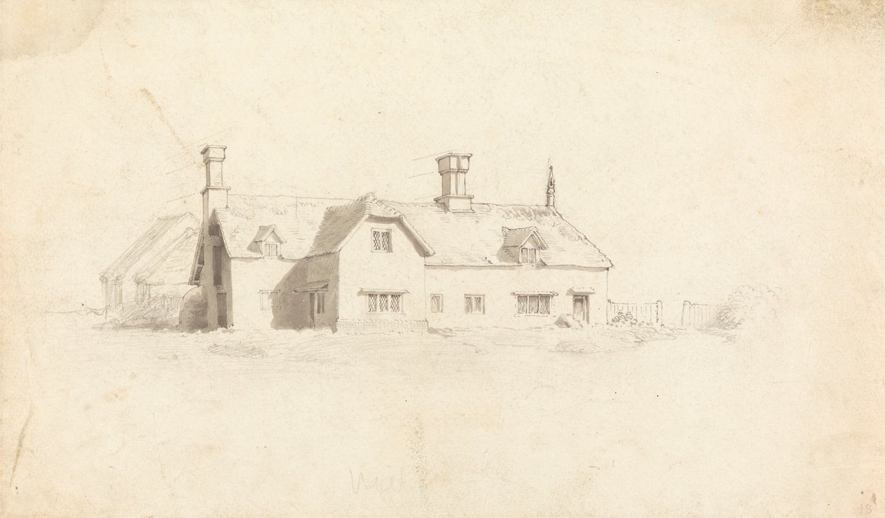 Utsikt over et hus av Cornelius Varley