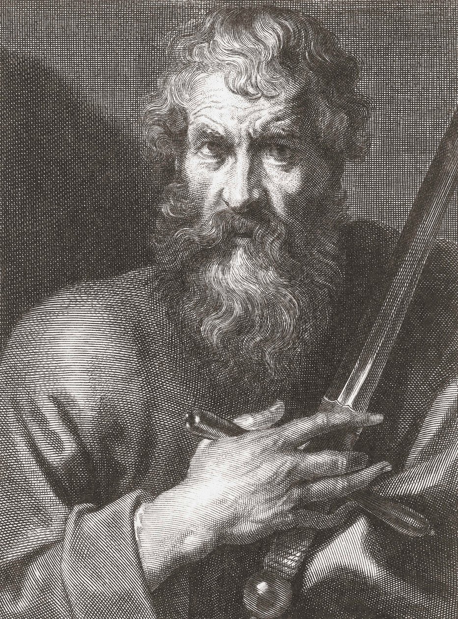 Apostelen Paulus. Portrett. av Cornelius van Caukercken