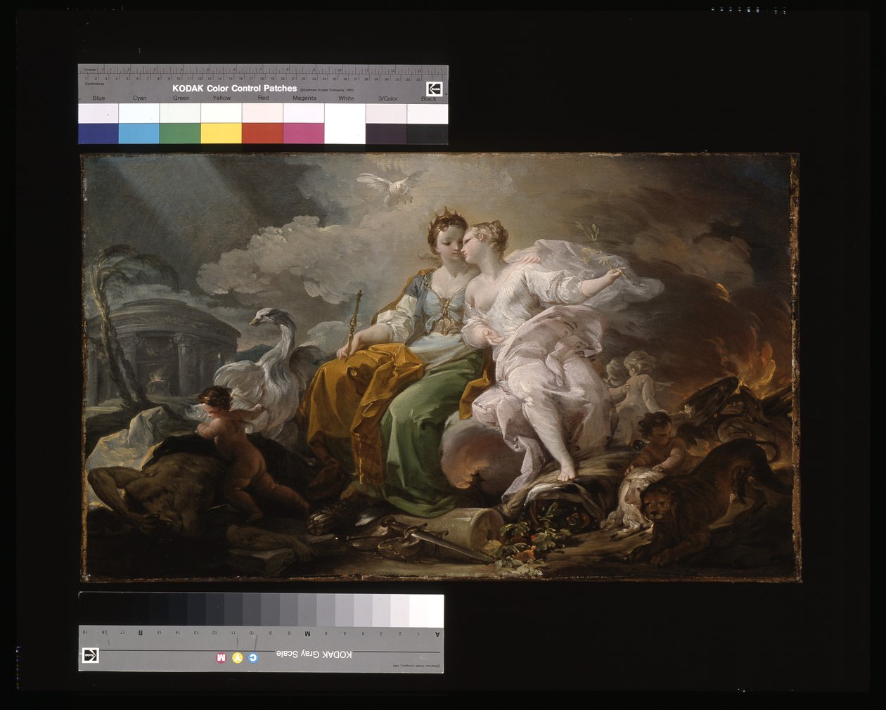 Allegory of Peace And Justice (olje på lerret) av Corrado Giaquinto