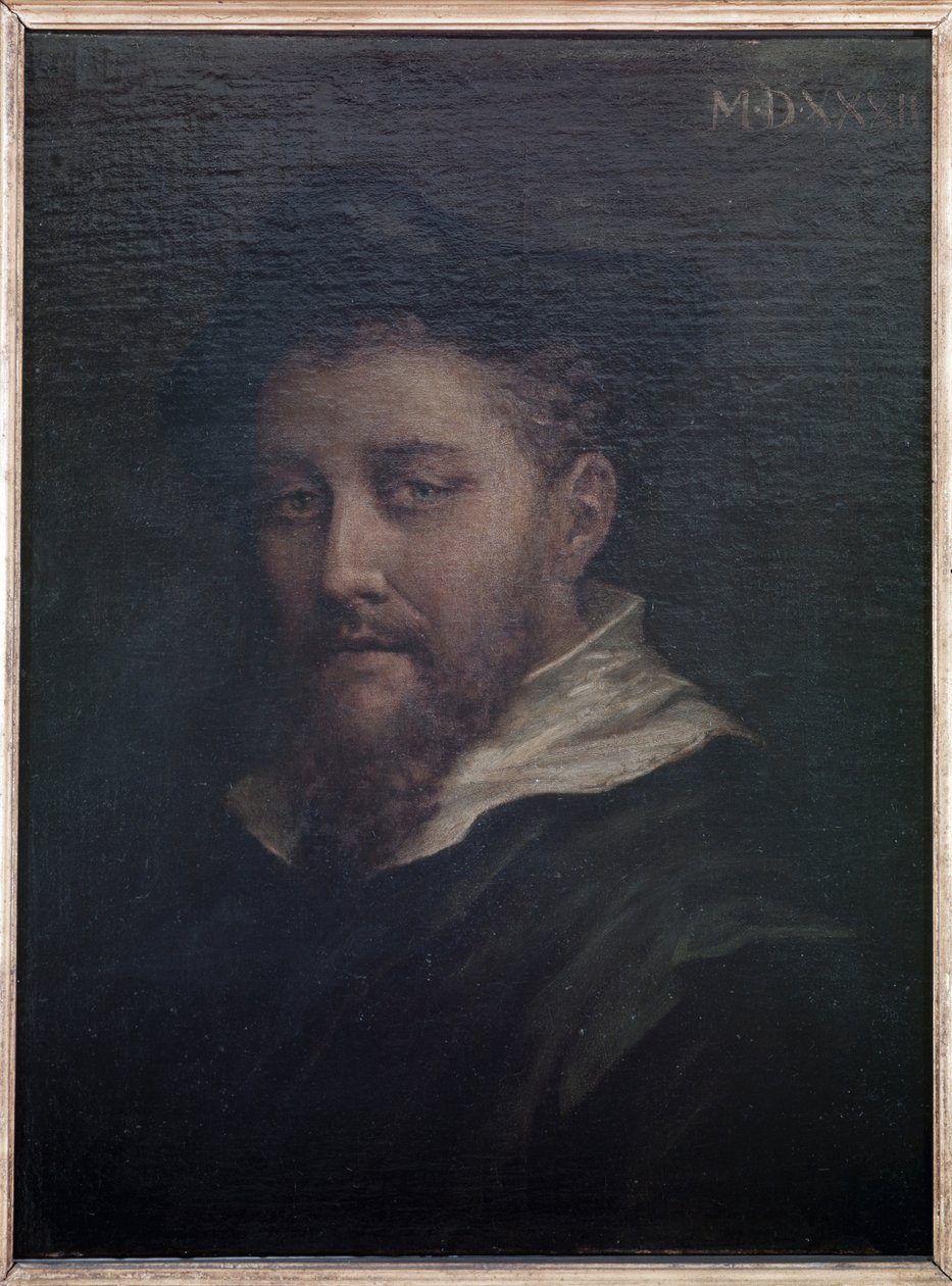 Portrett antas å være av kunstneren, 1532 av Antonio da Correggio