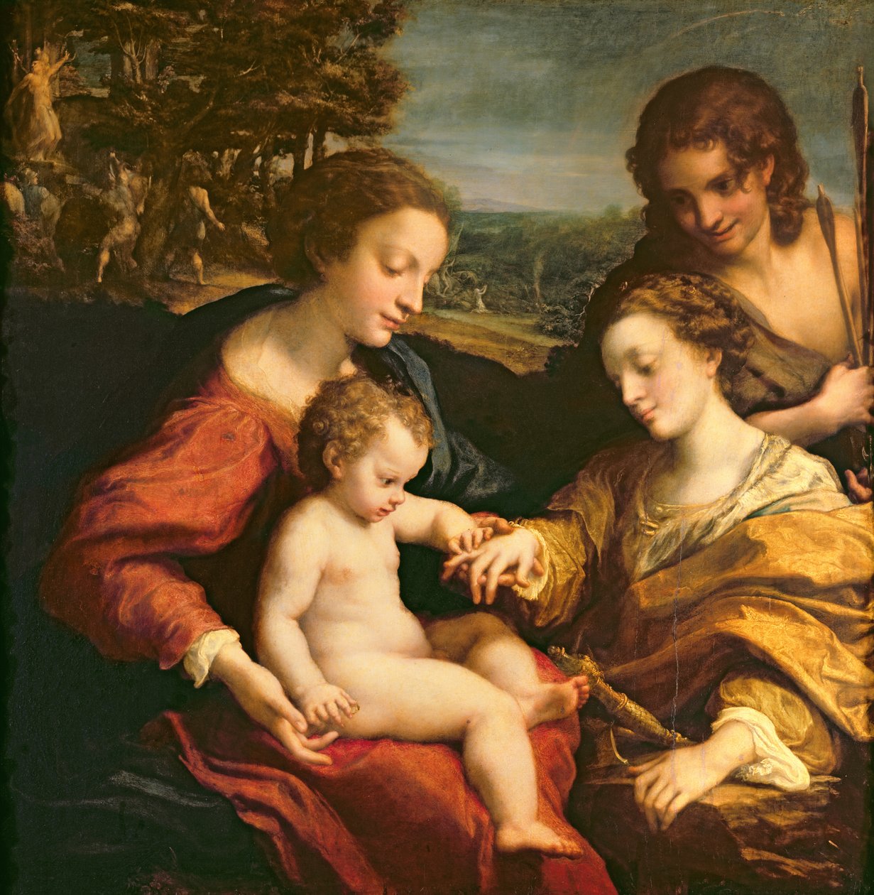 Det mystiske ekteskapet til St. Katarina av Alexandria, ca. 1526-27 av Antonio da Correggio