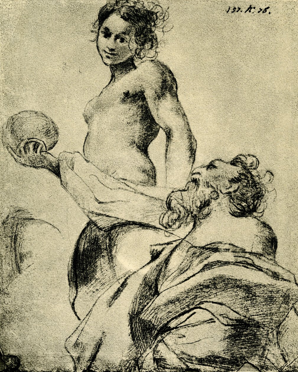 Studer til en gruppe av Antonio da Correggio