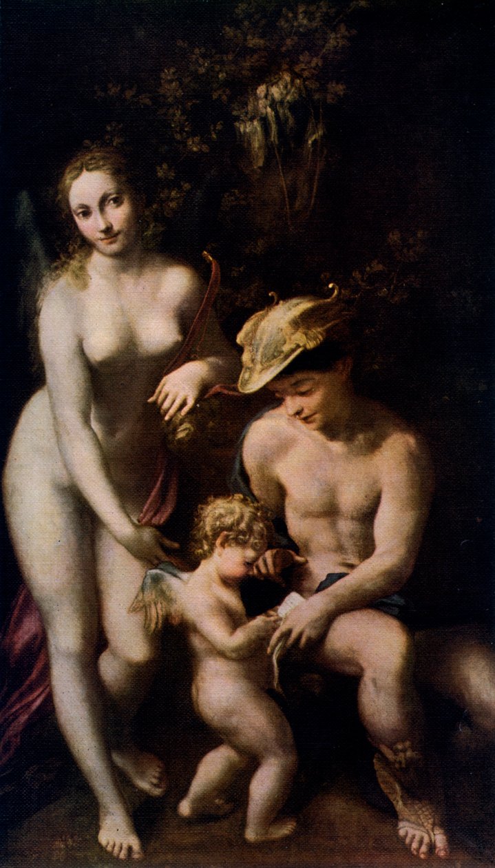 Venus med Merkur og Amor The School of Love, c1525, 1912. av Antonio da Correggio