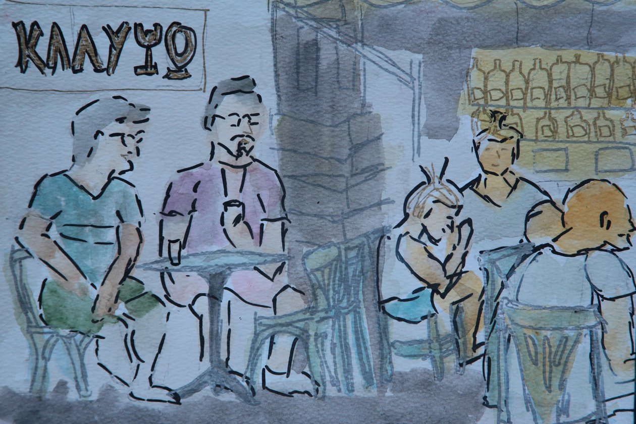 Calypso bar, Skyros av Cosima Duggal