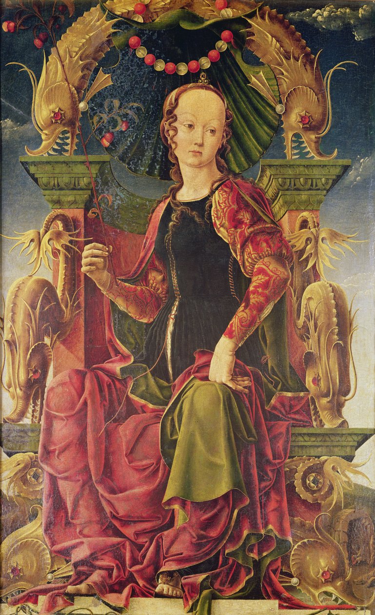 A Muse, ca. 1455-60 (olje med eggtempera) av Cosimo Tura