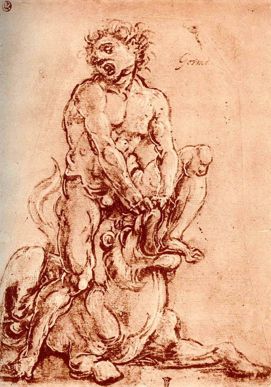 Hercules Killing the Lion, 1913 av Cosimo Tura