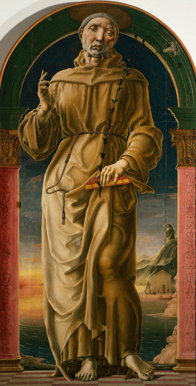 St Anthony of Padua, av Cosme' Tura (1430-ca 1495), olje på lerret av Cosimo Tura