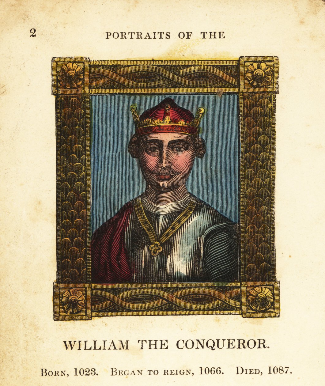 Portrett av kong Vilhelm I Erobreren, av England, født 1023, begynte regjeringstid 1066 og døde 1087 av Cosmo Armstrong