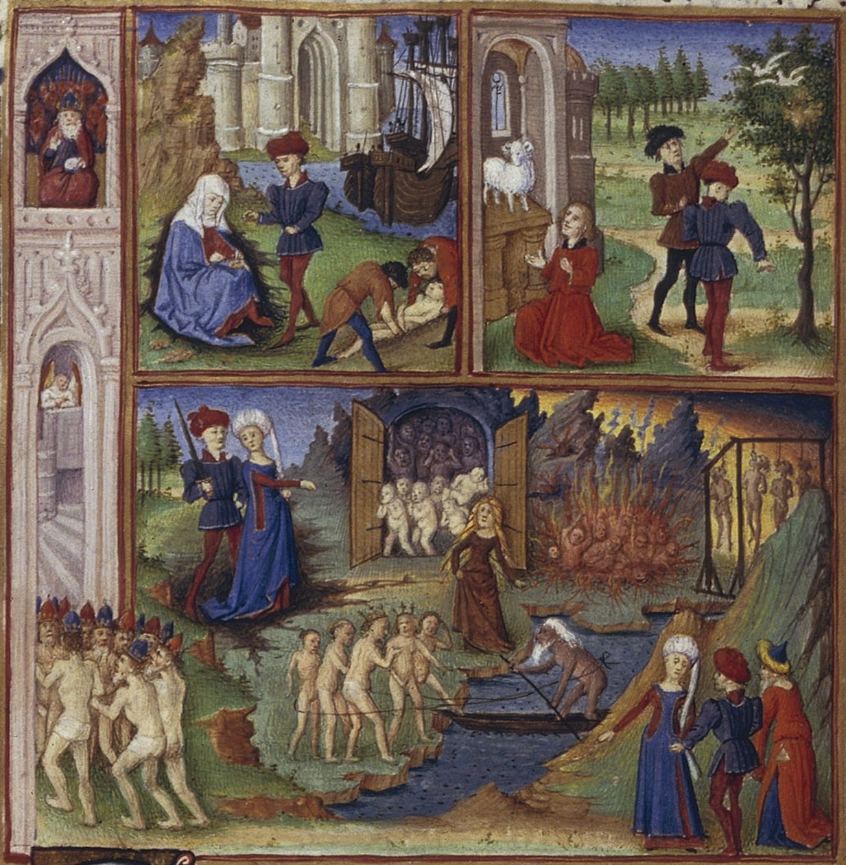 Illustrasjon for eposet The Aeneid av Virgil, 1450-1499 av Coëtivy Master