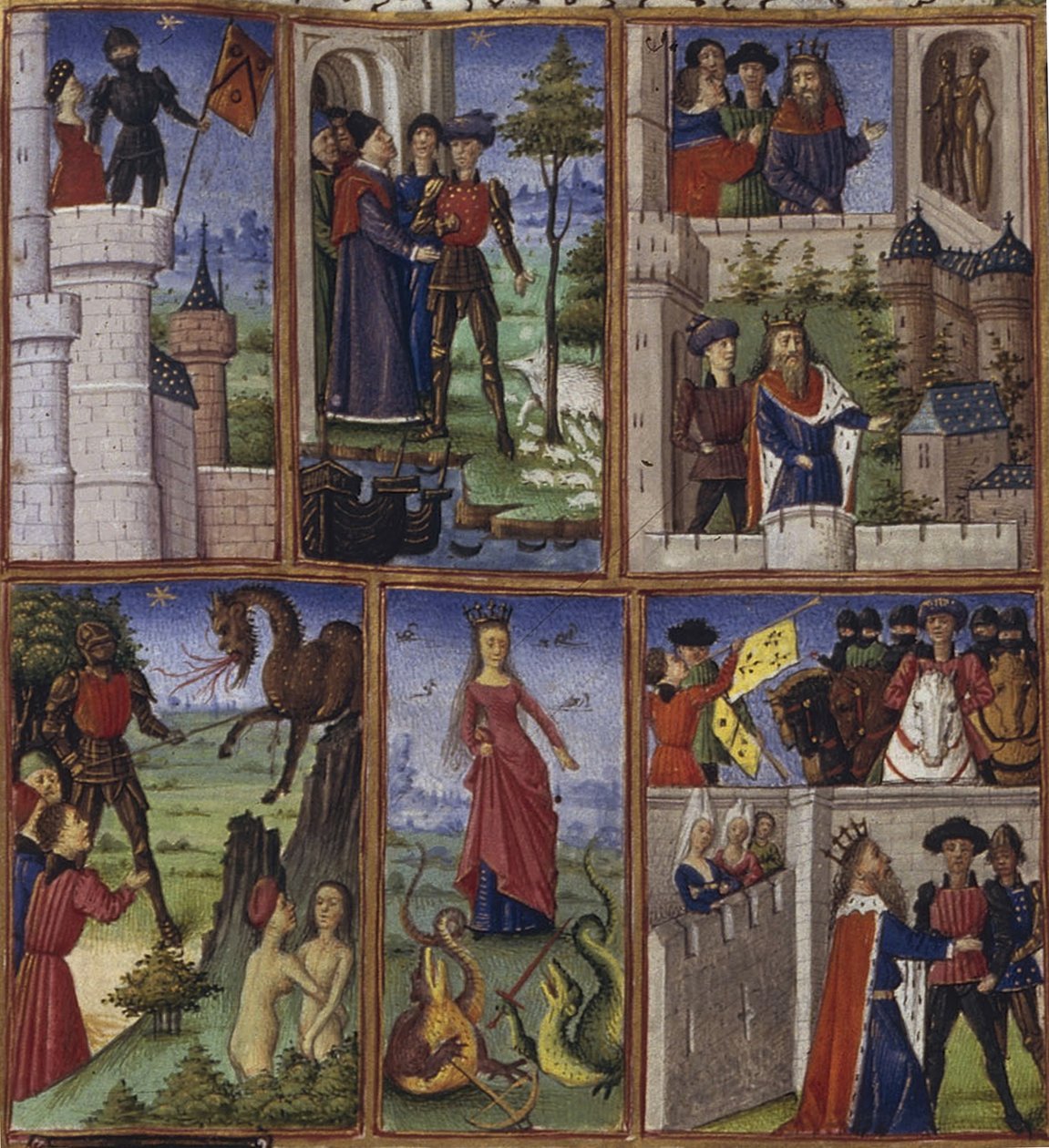 Illustrasjon for eposet The Aeneid av Virgil, 1450-1499 av Coëtivy Master