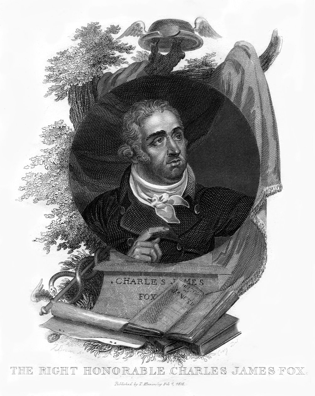 Charles James Fox , britisk whig-politiker, 1815. av Craig