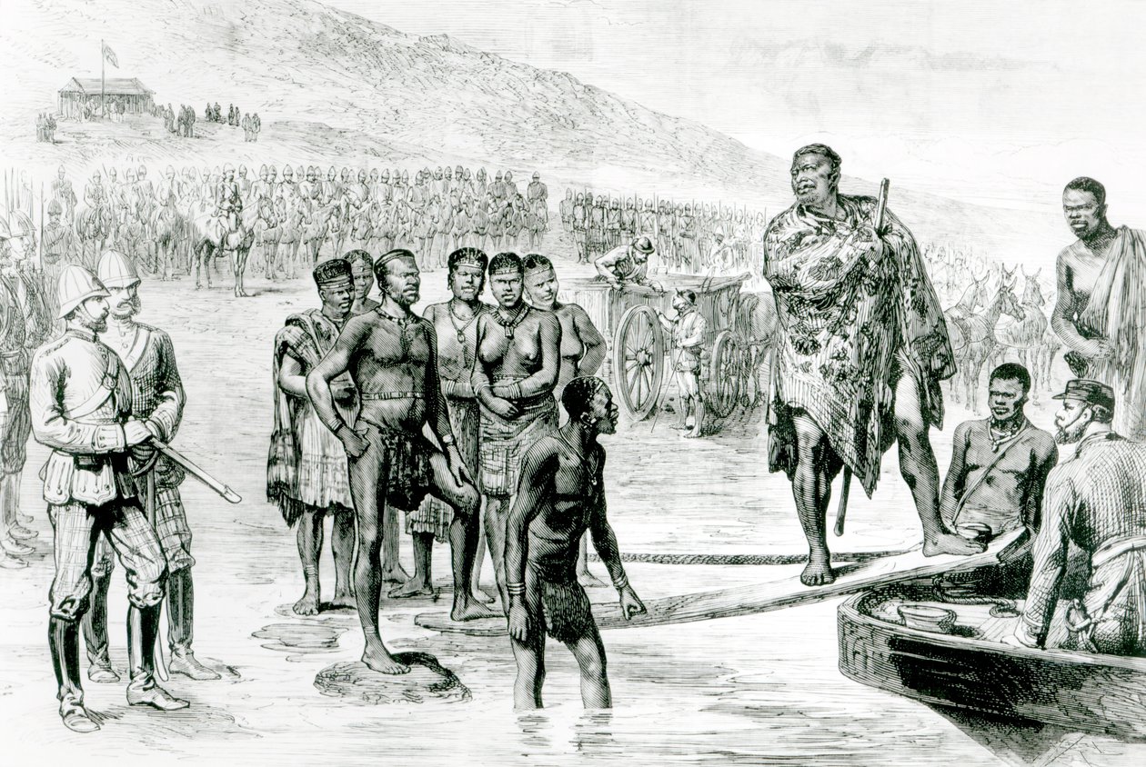 The Captivity of Cetewayo (gravering) (bw-bilde) av Crawford Caffin