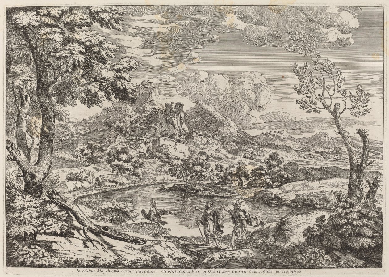 En mann som viser Mercury the Eagle of Jupiter av Crescenzio Onofri
