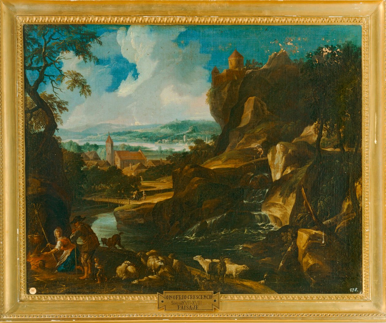 quot;Landskap med landsby av Crescenzio Onofri