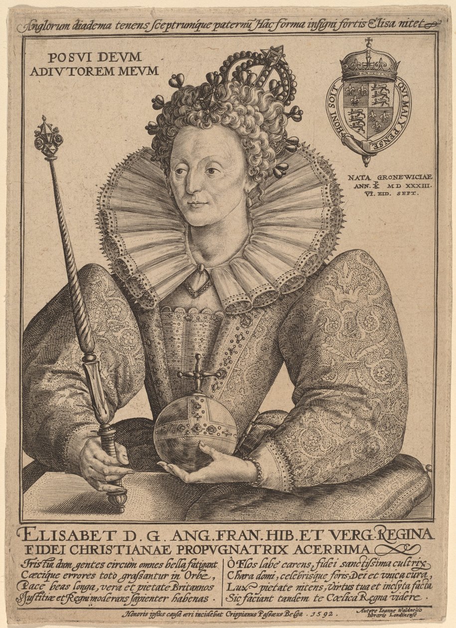 Elizabeth, dronning av England av Crispijn de Passe I