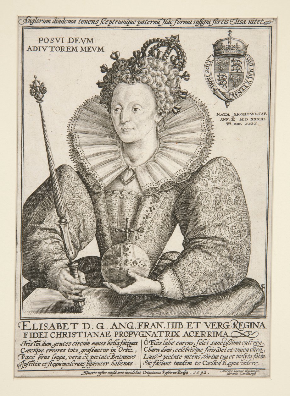 Elizabeth, dronning av England av Crispijn de Passe the Elder