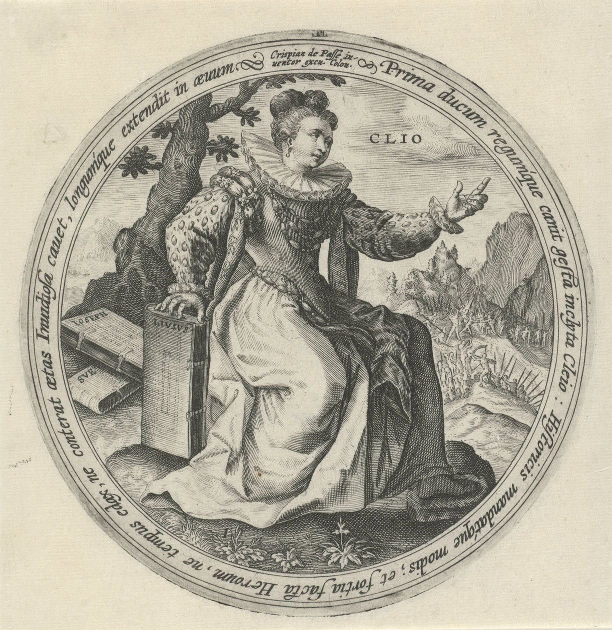 Clio The Nine Muses (serietittel) av Crispijn van de Passe (I)