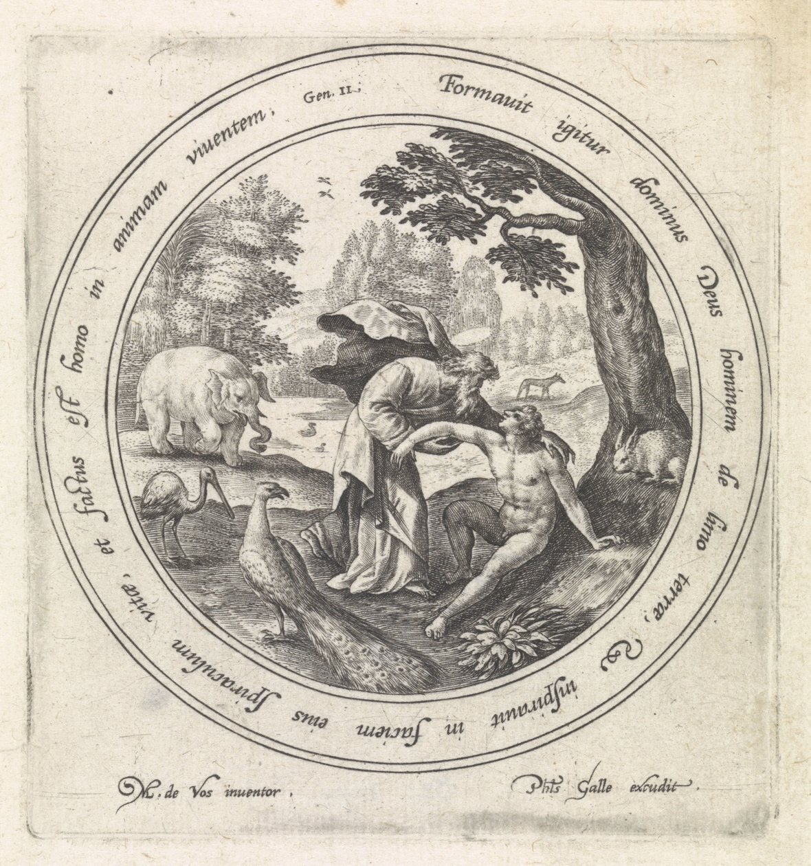 Skapelsen av Adam Historien om Adam og Eva (serietittel) av Crispijn van de Passe (I)