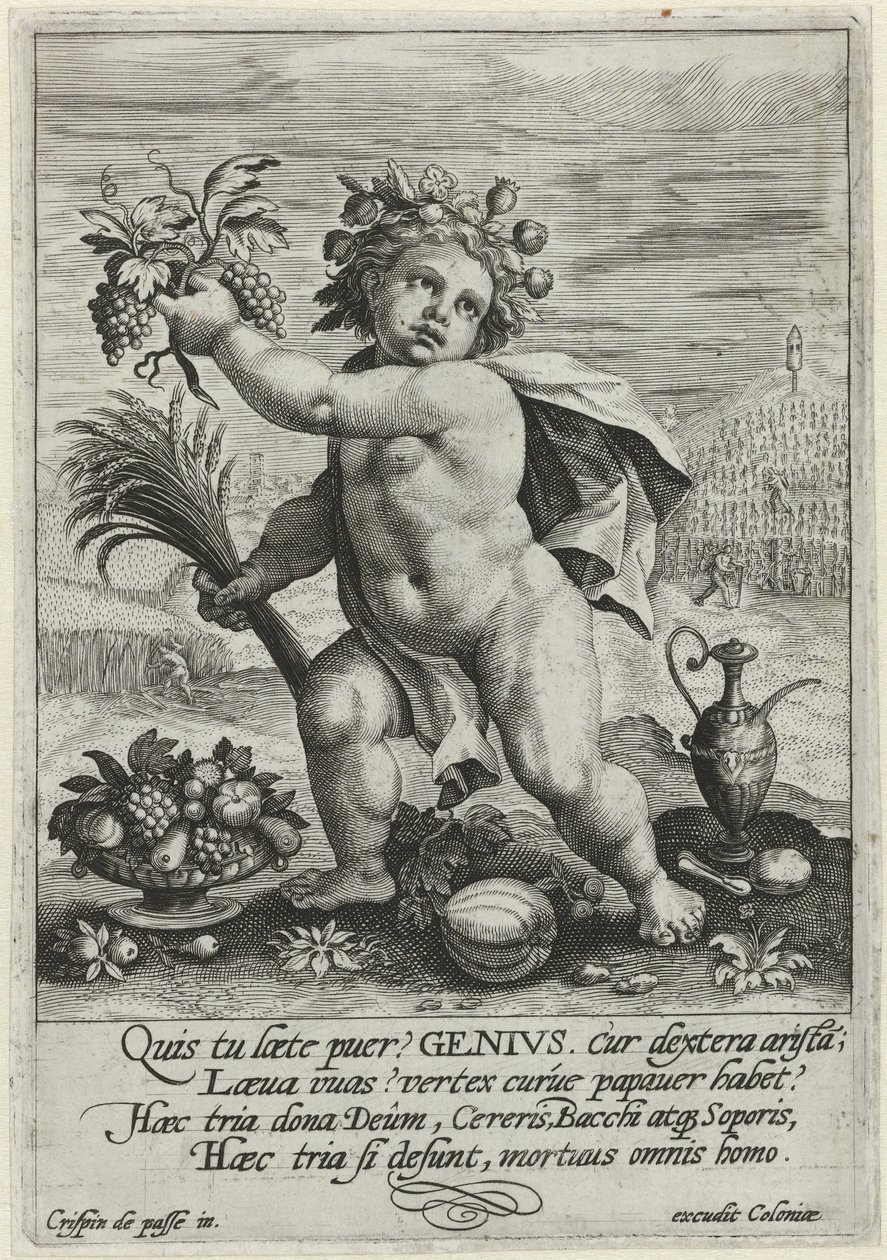 Genius The Essence of Human Existence (serietittel) av Crispijn van de Passe (I)