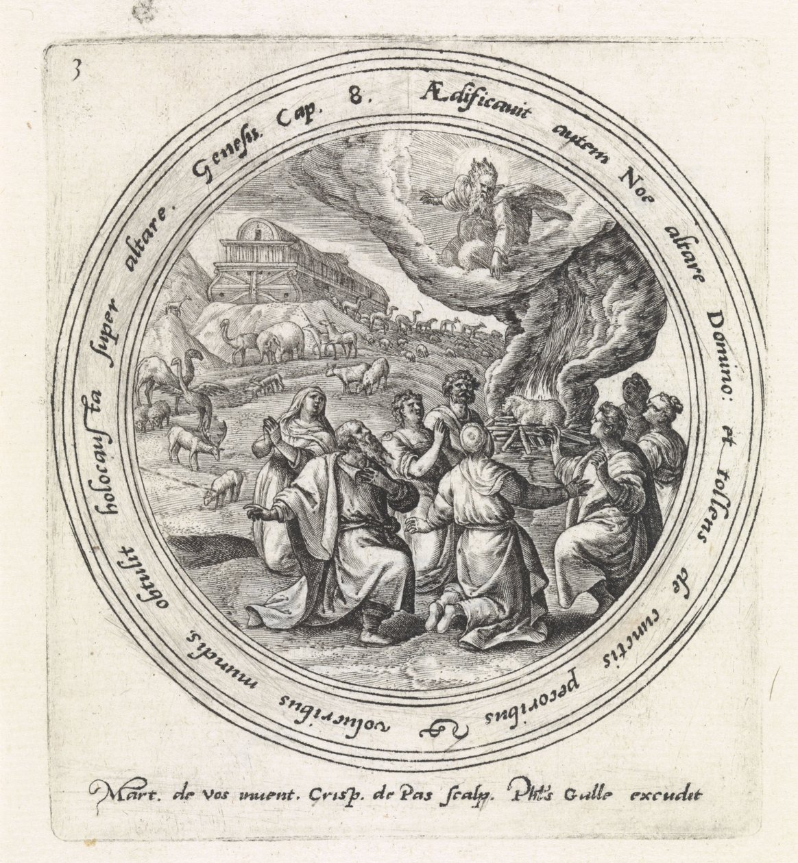Noahs offer History of Noah (serietittel) av Crispijn van de Passe (I)