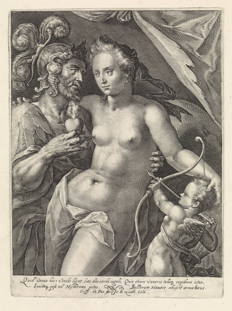 Mars og Venus Gods and Goddesses as Lovers (serietittel) av Crispijn van de Passe (I)