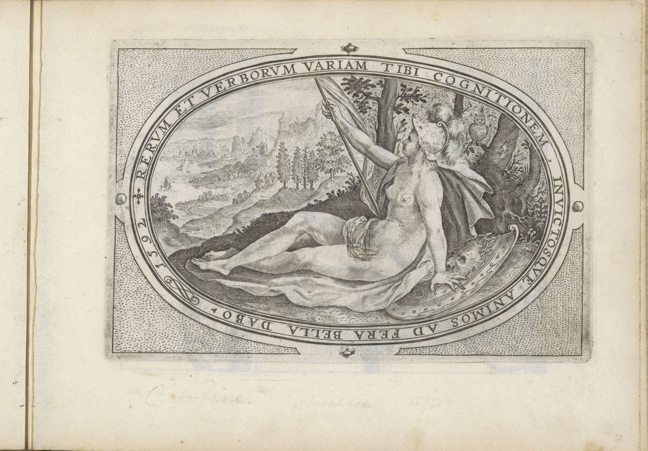 Minerva Gods and Goddesses Involved in the Judgment of Paris (serietittel) av Crispijn van de Passe (I)