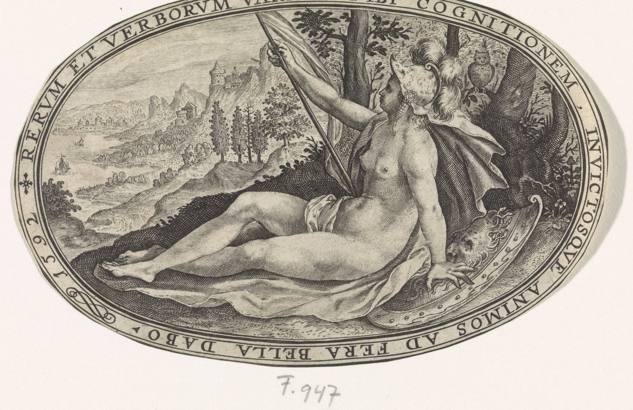 Minerva Gods and Goddesses Involved in the Judgment of Paris (serietittel) av Crispijn van de Passe (I)