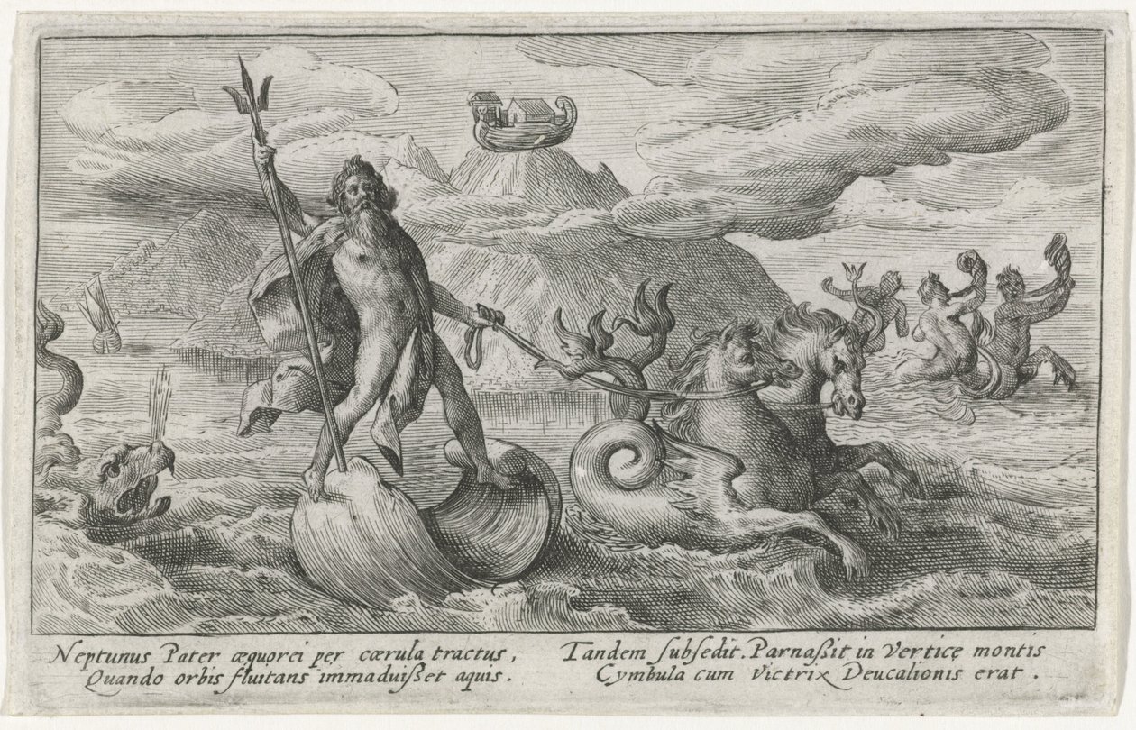 Neptun roer bølgene Metamorphoses of Ovid (serietittel) av Crispijn van de Passe (I)