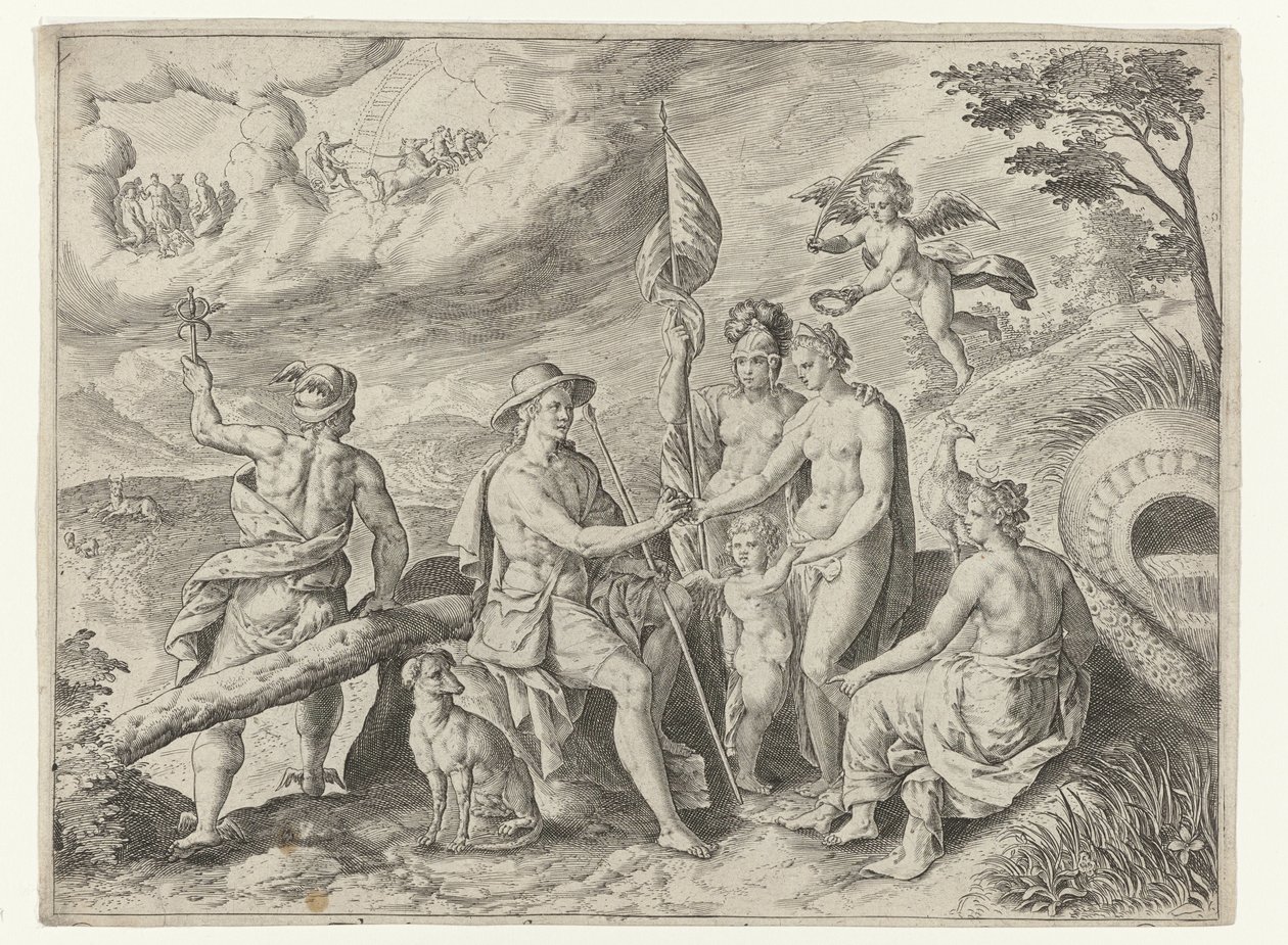 Paris-dommen Metamorphoses of Ovid (serietittel) av Crispijn van de Passe (I)