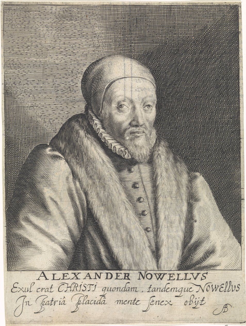 Portrett av Alexander Nowell av Crispijn van de Passe (I)