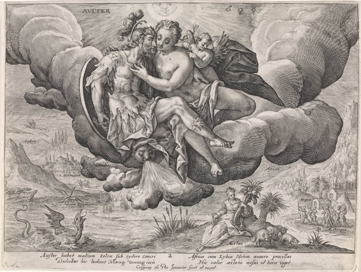 South Wind Avster (tittel på objekt) The Four Winds (serietittel) av Crispijn van de Passe (I)