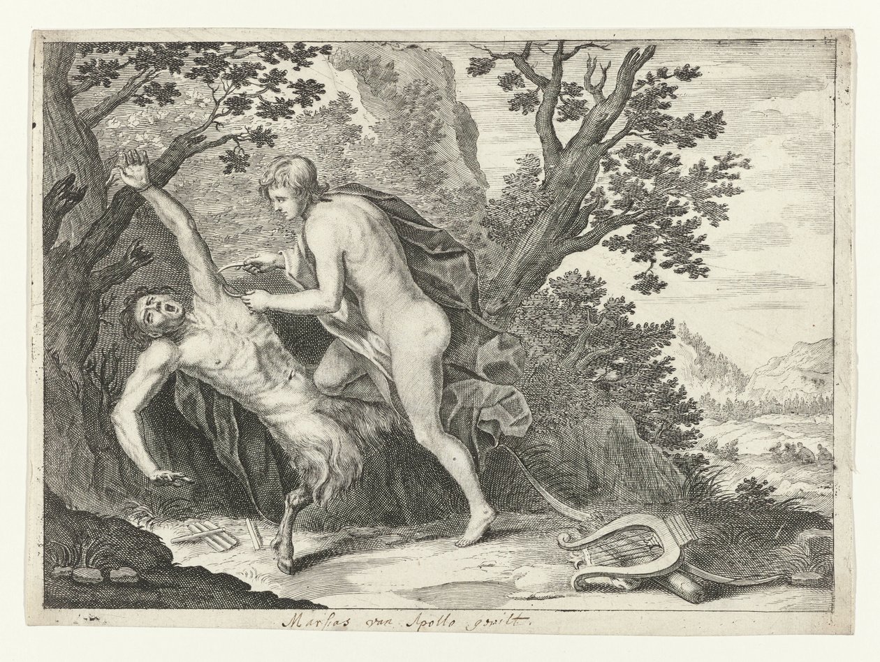 Apollo vil Marsyas av Crispijn van de Passe (II) (attributed to)