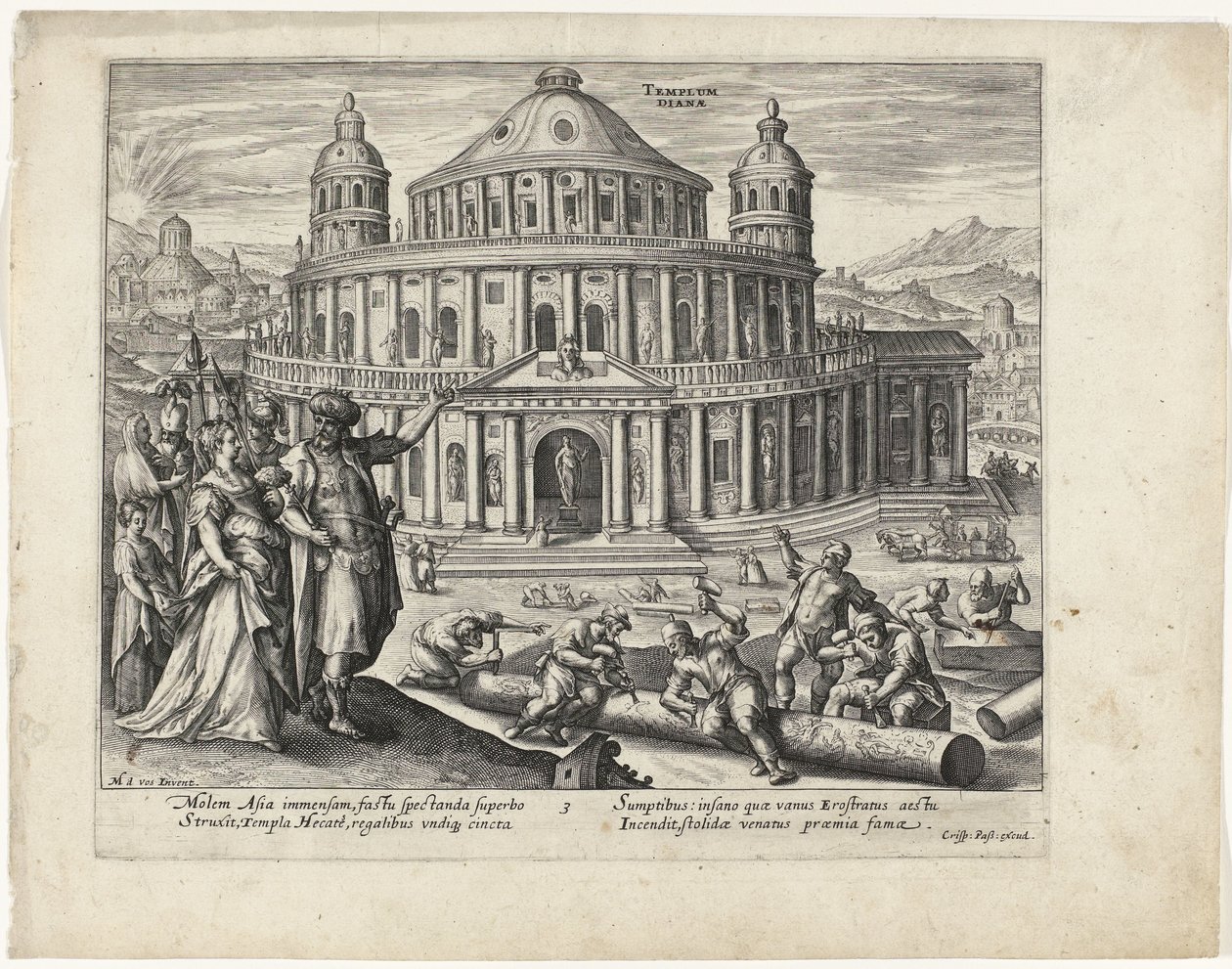Diana-tempelet i Efesos The Seven Wonders of the World (serietittel) av Crispijn van de Passe (II) (attributed to)