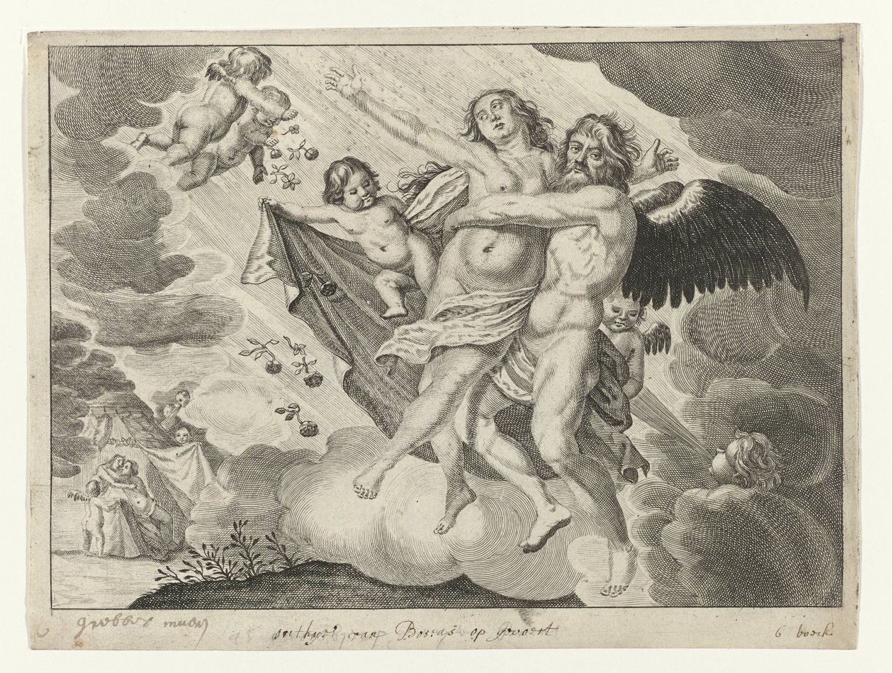 Boreas kidnapper Oreithyia av Crispijn van de Passe (II) (possibly)