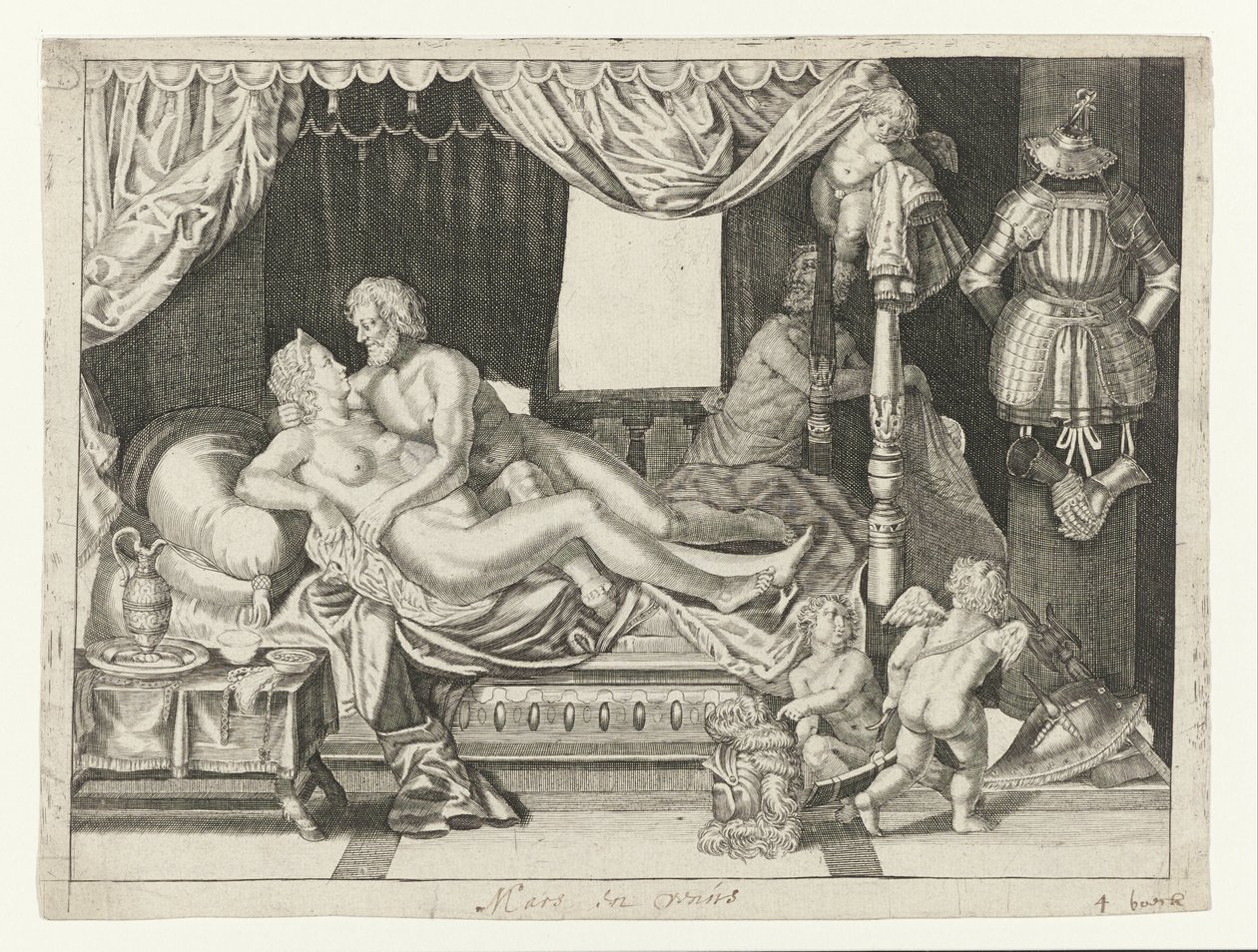 Mars på Venus Metamorfosen van Ovidius (serietittel) av Crispijn van de Passe (II)