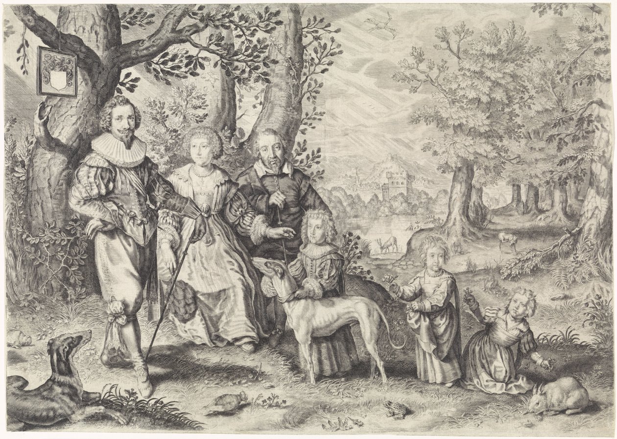 Portrett av Guy Michel Lejay og hans familie av Crispijn van de Passe (II)