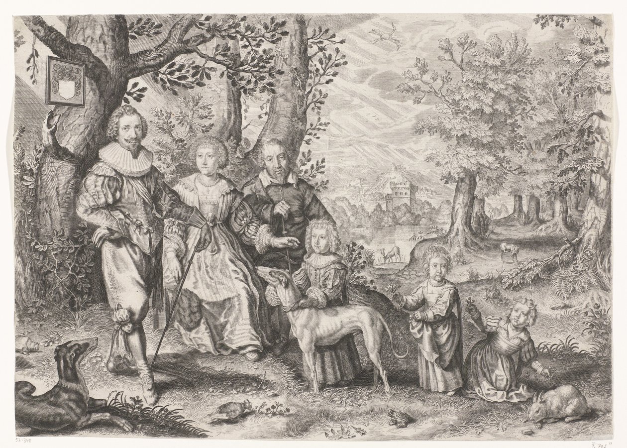 Portrett av Guy Michel Lejay og hans familie av Crispijn van de Passe (II)