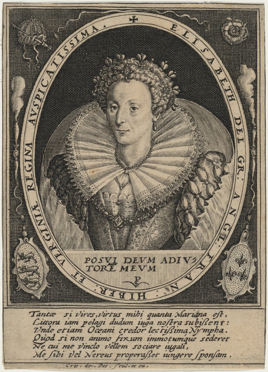Elizabeth, dronning av England av Crispijn van de Passe I