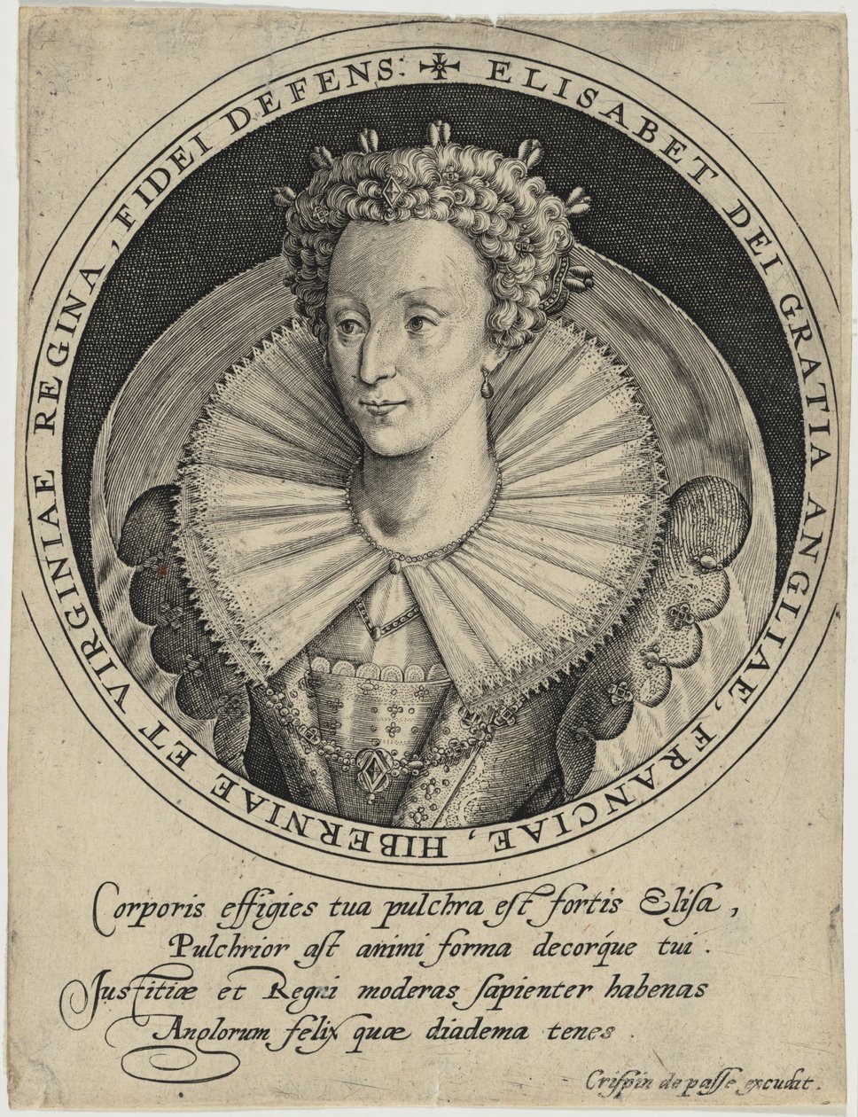 Elizabeth, dronning av England av Crispijn van de Passe I