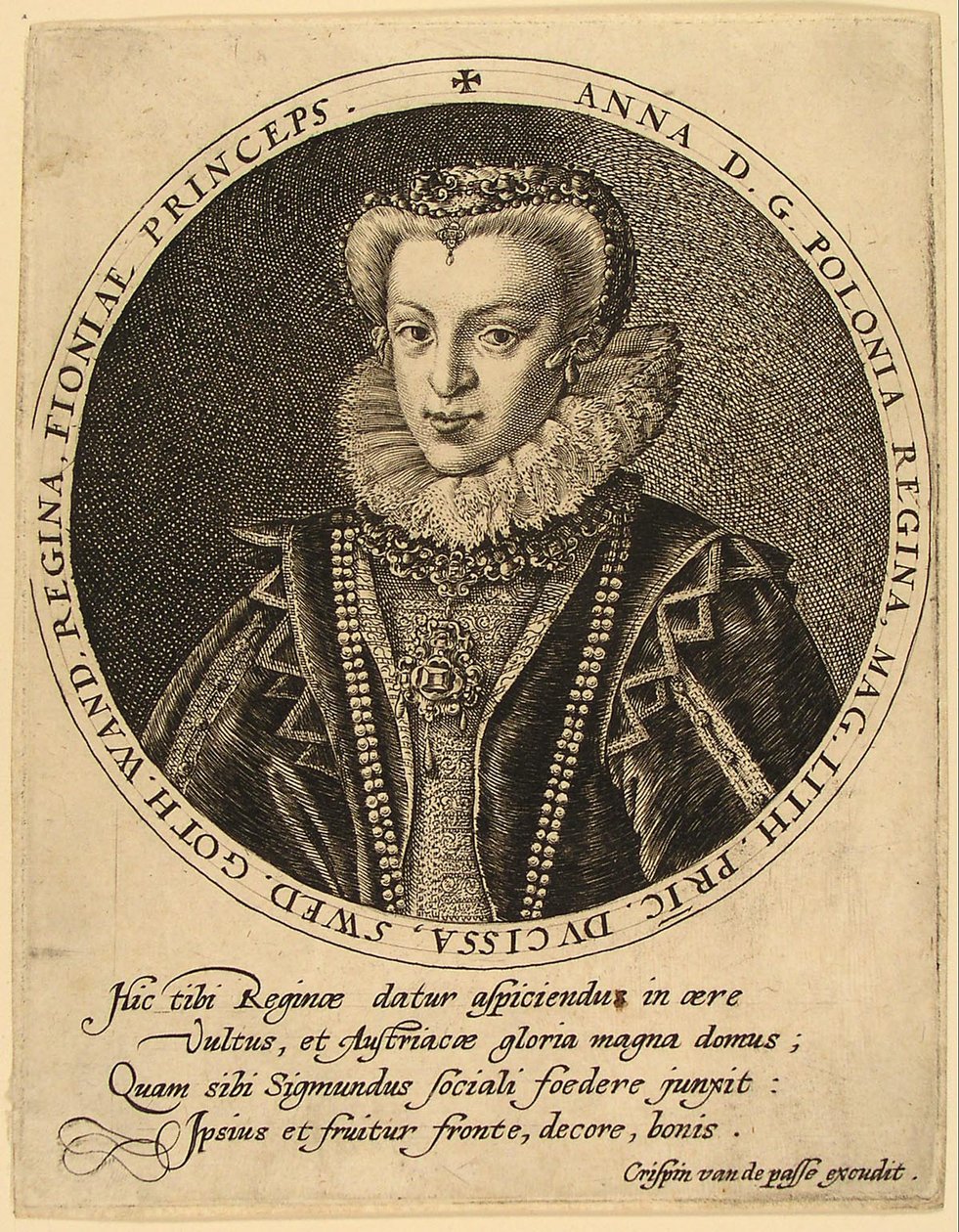 Anna Catherine Constance Vasa av Polen 1619-1651 av Crispijn van de Passe the Elder
