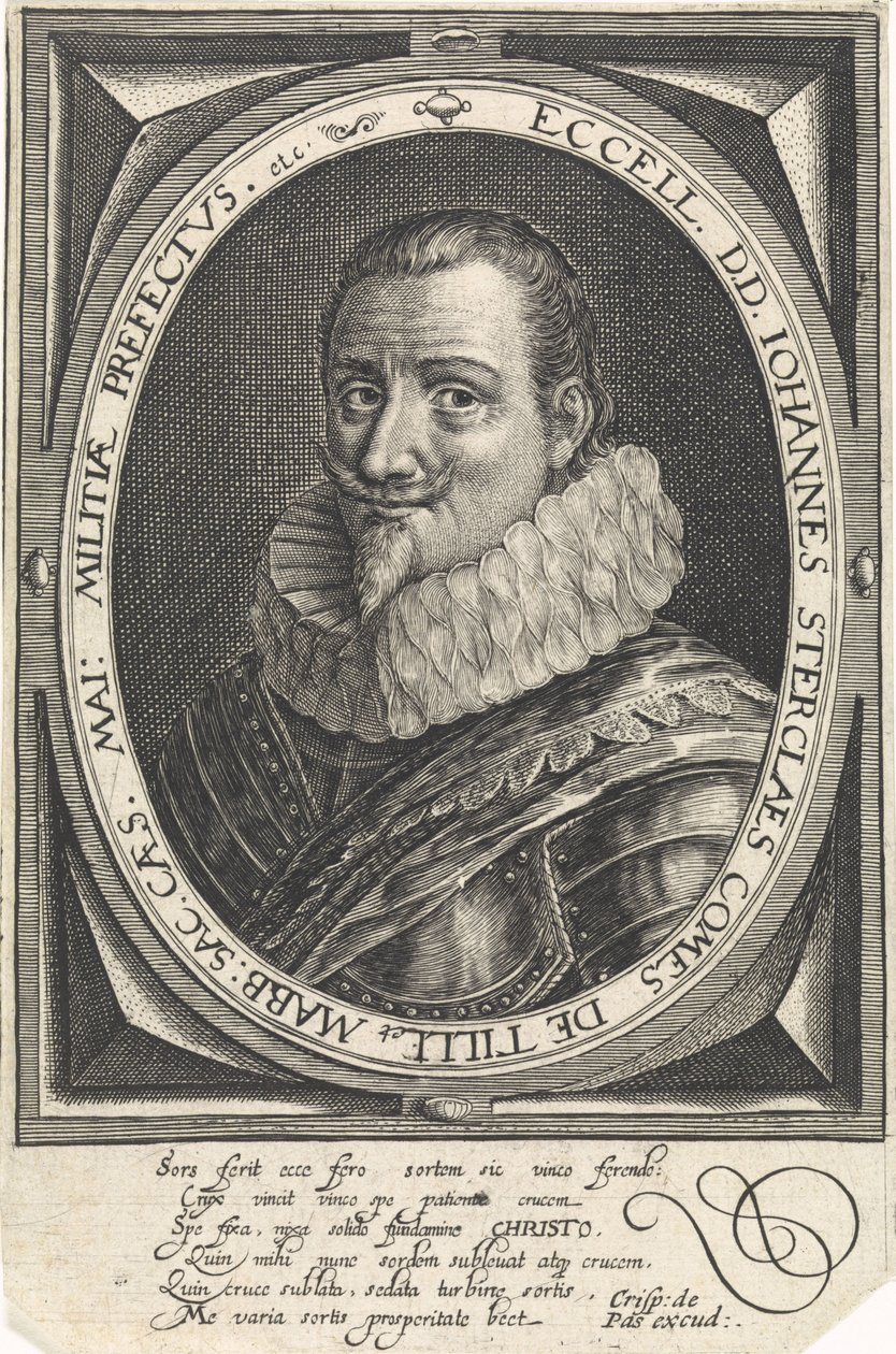 Portrett av Johann Tserclaes, greve av Tilly av Crispijn van de Passe the Elder
